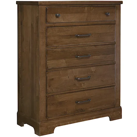 Solid Wood 5 Drawer Chest